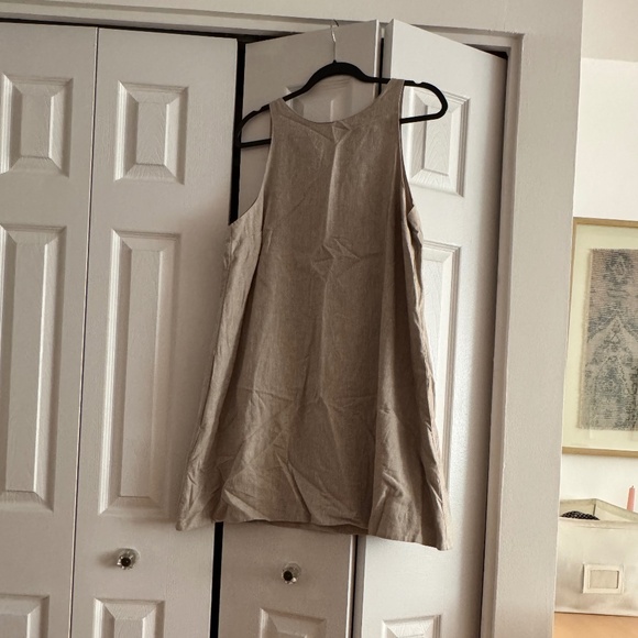 NWT Abercrombie High Neck Linen-Blend Mini Dress - Picture 3 of 5